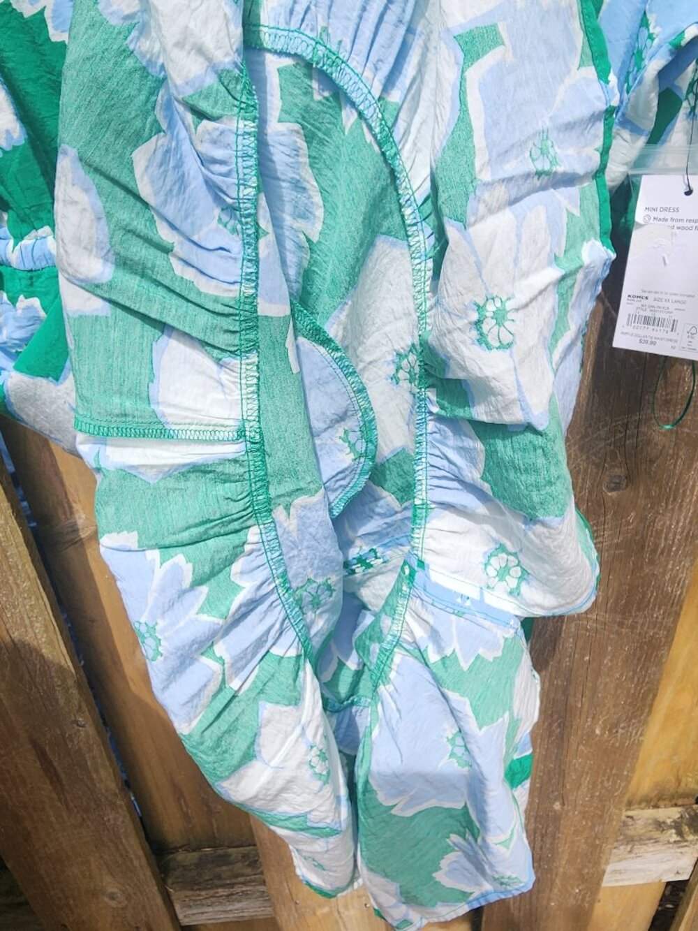 *NWT* Blue & Green Rayon XXL Sonoma midi swing dress - Picture 15 of 16